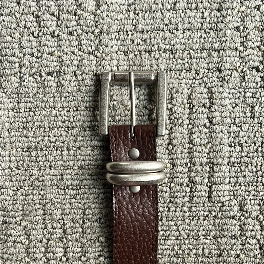 Brown Belt with Silver Buckle